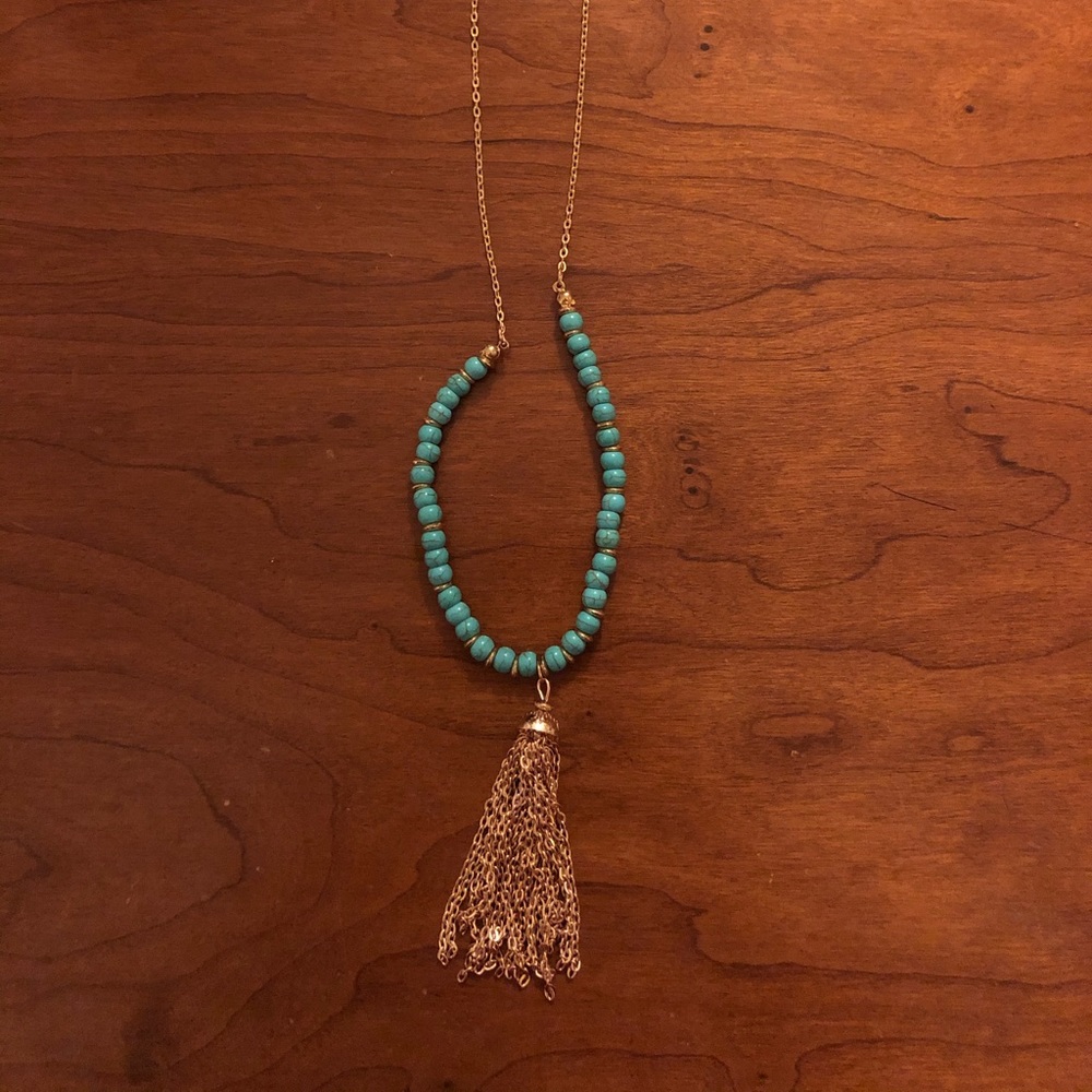 Turquoise dangly necklace